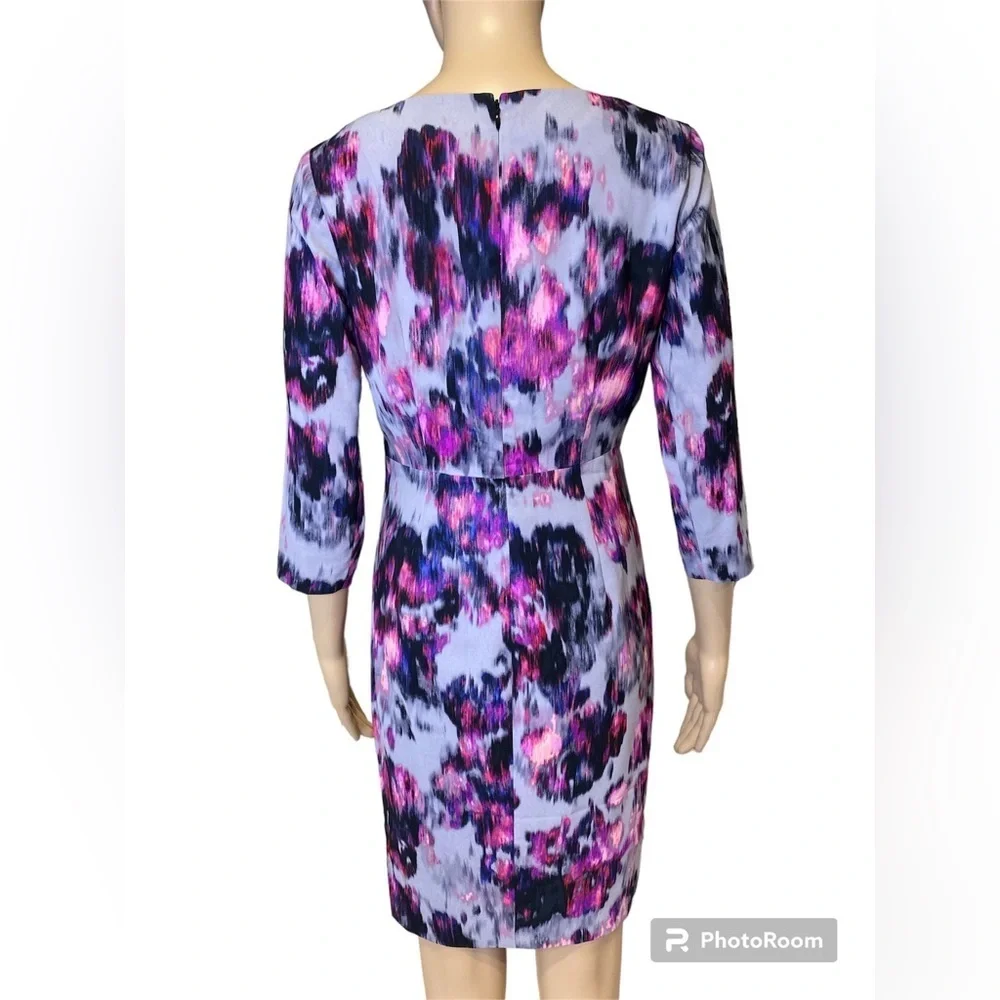 NYDJ Sylvia Printed Faux wrap dress size 8P - Picture 4 of 4